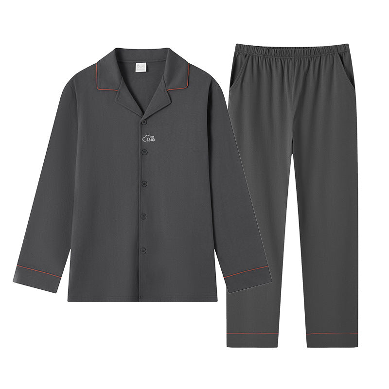 Paar-Pyjama-Set, Baumwollstrick, mit Brustpolster