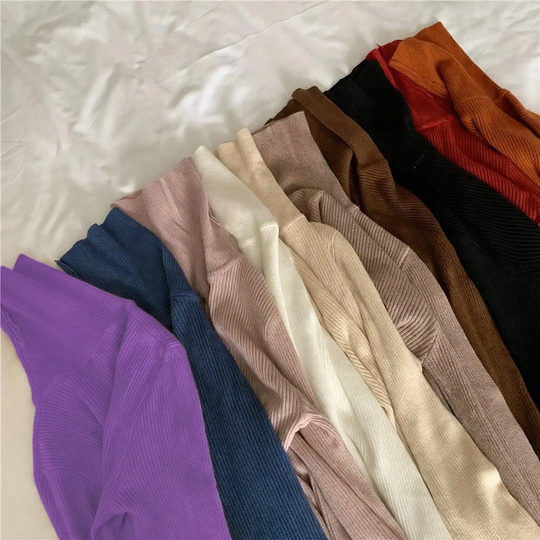 Damen-Rollkragenpullover, körpernah, große Größen