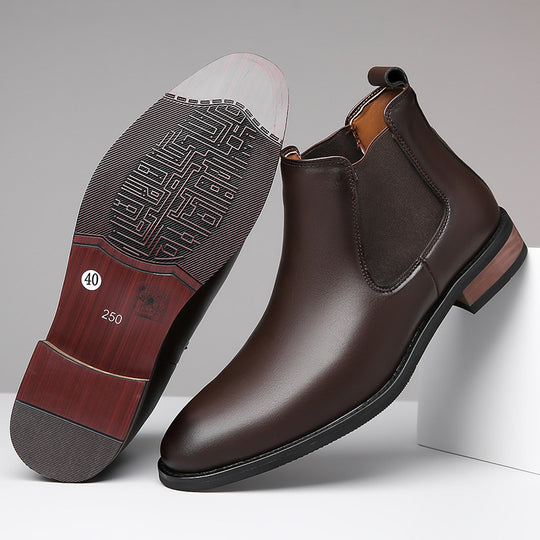 Elegante Herren-Chelsea-Boots, Lederoptik