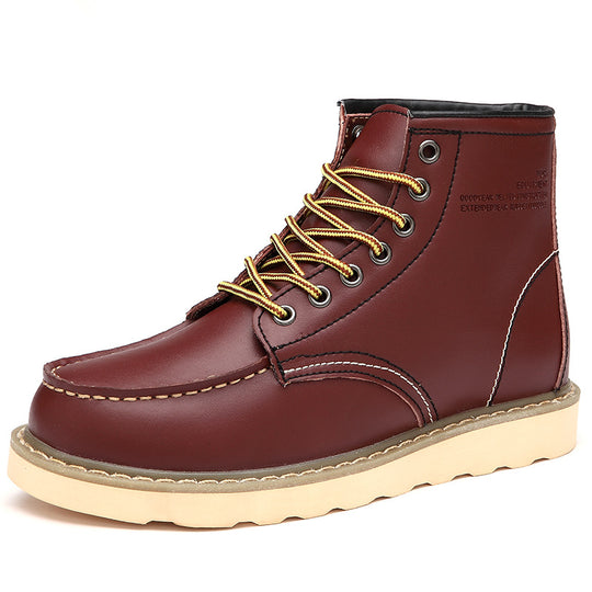 Herren-Lederstiefel, gefüttert, mit Absatz