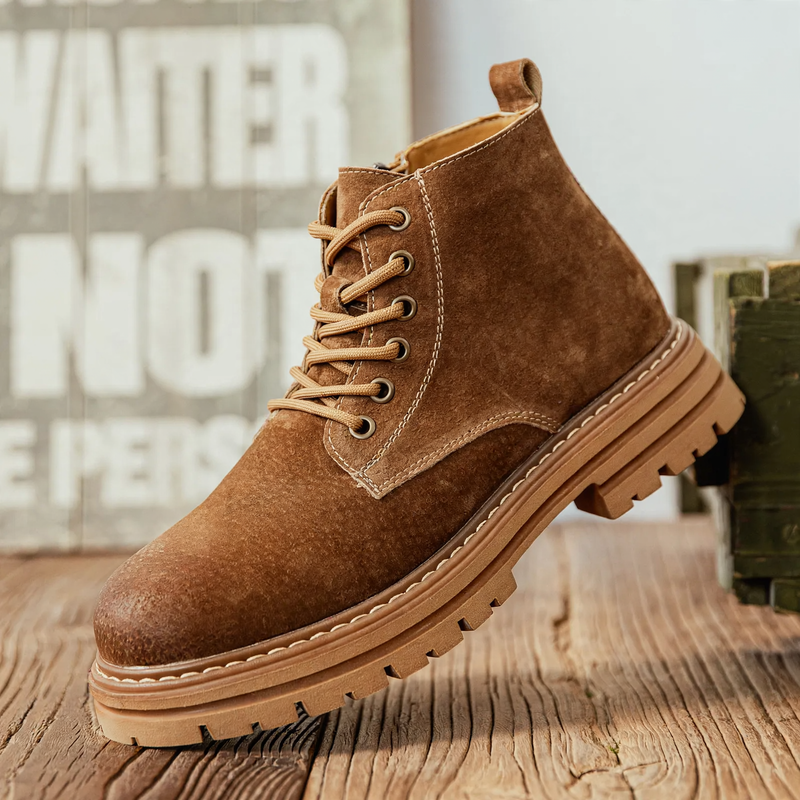 Herren-Stiefel mit Reißverschluss, Schweinsleder, gefüttert
