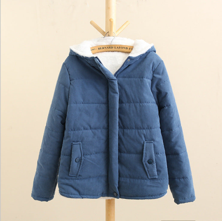 Gefütterte Damen-Kapuzenjacke im College-Stil