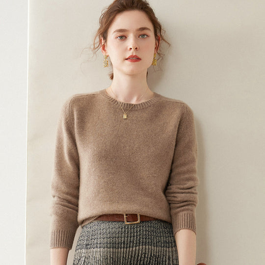 Damen-Kaschmirpullover, 100% Kaschmir, zweifädig