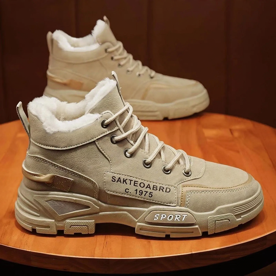 Herren-Arbeitsstiefel, gefüttert, rutschfest, wasserabweisend