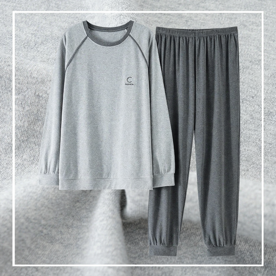 Herren-Pyjama-Set aus Modal, langärmelig