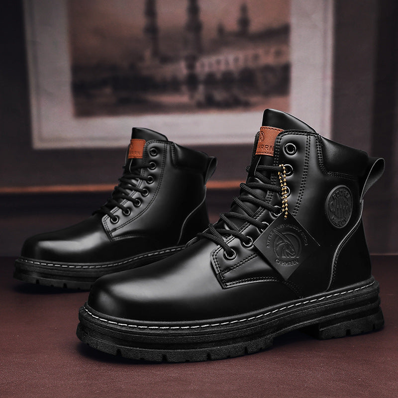 Herren-Stiefel, PU-Obermaterial, rutschfeste Gummisohle