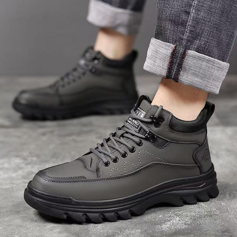 Gefütterte Herren-Winterstiefel, rutschfest, warm