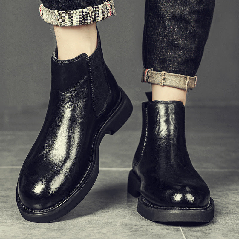 Herren-Chelsea-Stiefel aus weichem Leder, rutschfest