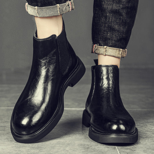 Herren-Chelsea-Stiefel aus weichem Leder, rutschfest