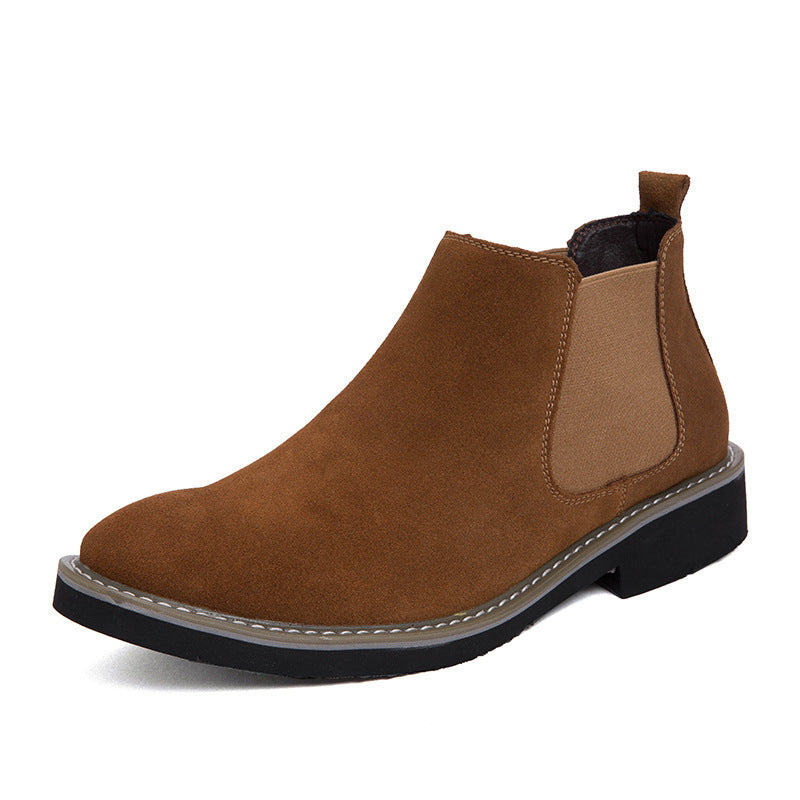 Herren-Chelsea-Stiefel aus Echtleder, gefüttert