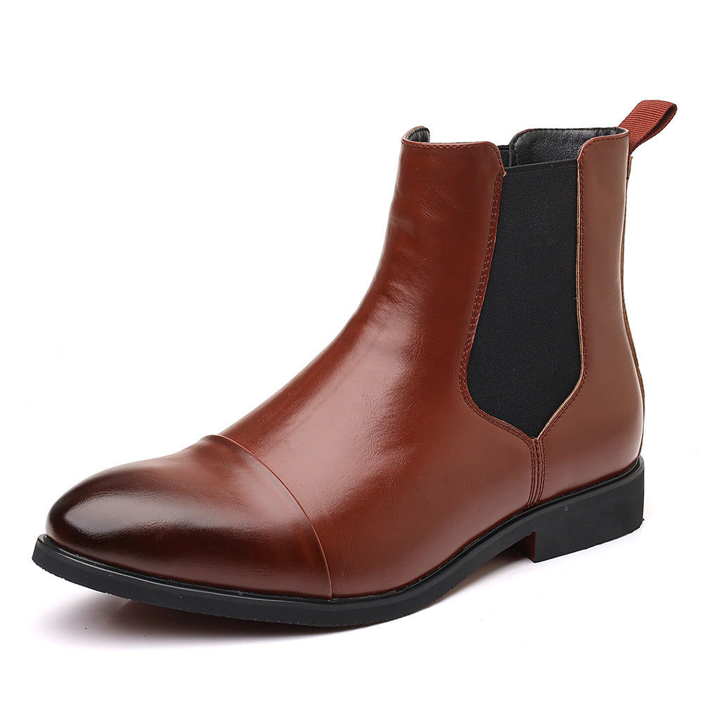 Elegante Herren-Chelsea-Stiefel, spitz zulaufend