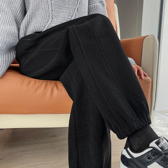 Damen-Cordhose, gefüttert, lässiger Schnitt