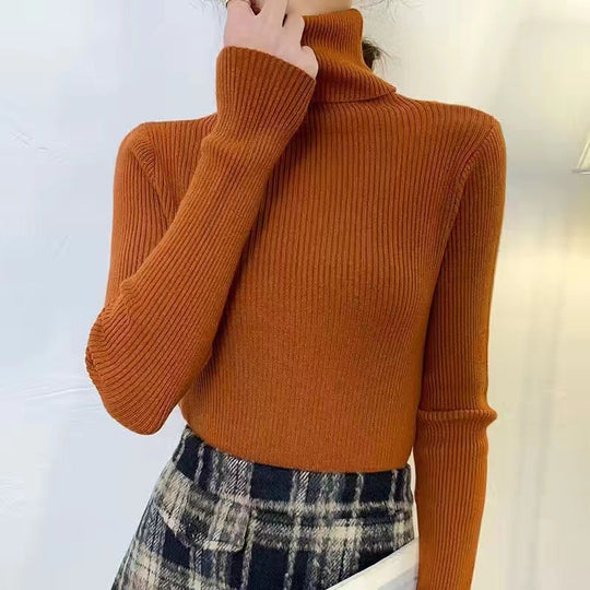 Körpernaher Damen-Rollkragenpullover