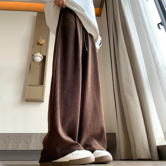 Damen-Cordhose mit Kordelzug und hohem Bund