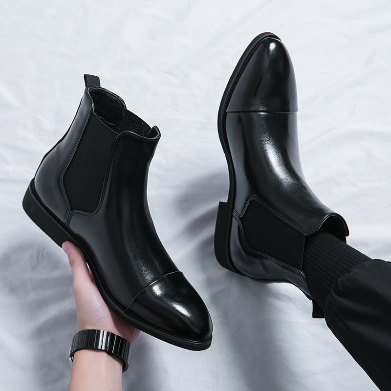 Herren-Chelsea-Boots, spitz zulaufend
