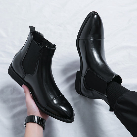 Herren-Chelsea-Boots, spitz zulaufend