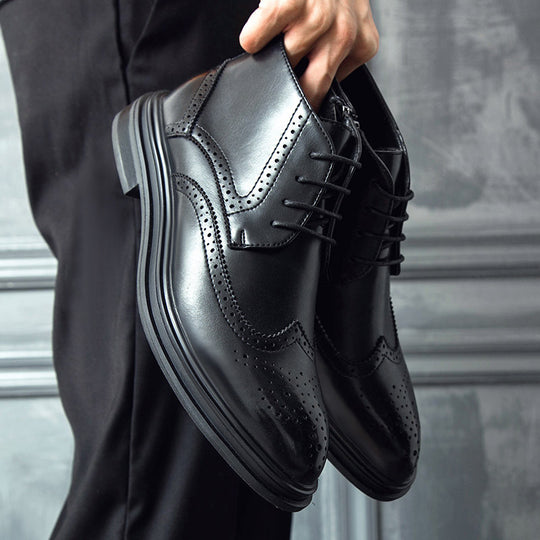 Herren-Chelsea-Boots im Brogue-Stil mit Reißverschluss