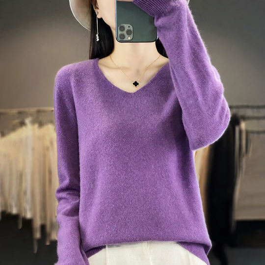 Damen-Strickpullover, Rundhals oder Stehkragen, langärmlig