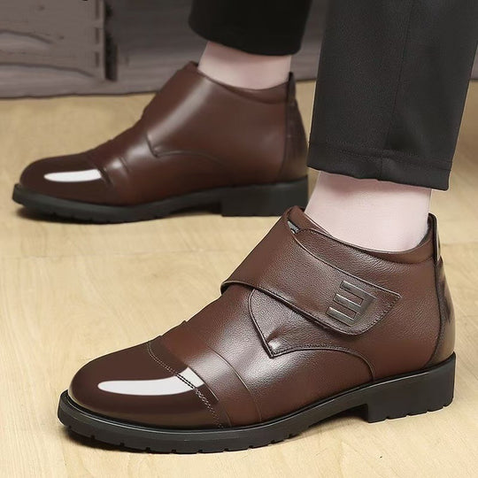 Gefütterte Herren-Stiefel mit Klettverschluss