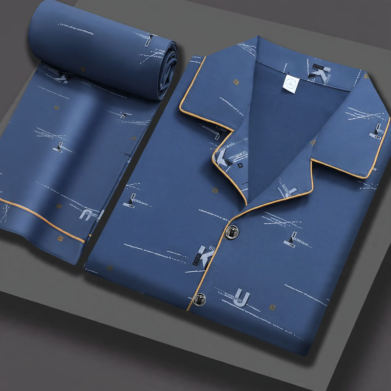 Herren-Pyjama-Set, 100% Baumwolle, vielseitig tragbar
