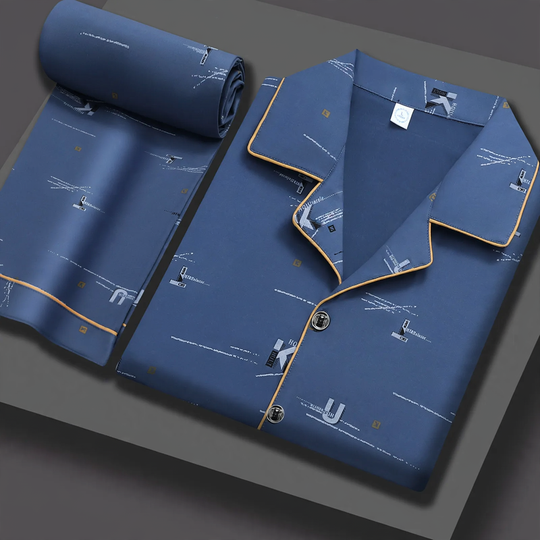 Herren-Pyjama-Set, 100% Baumwolle, vielseitig tragbar
