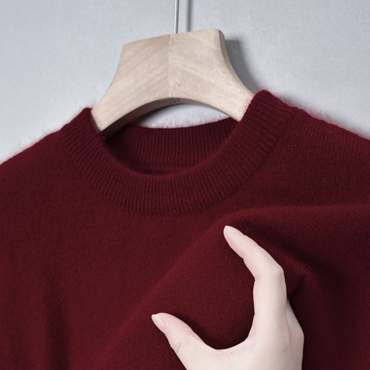 Herren-Strickpullover mit Stehkragen, langärmelig