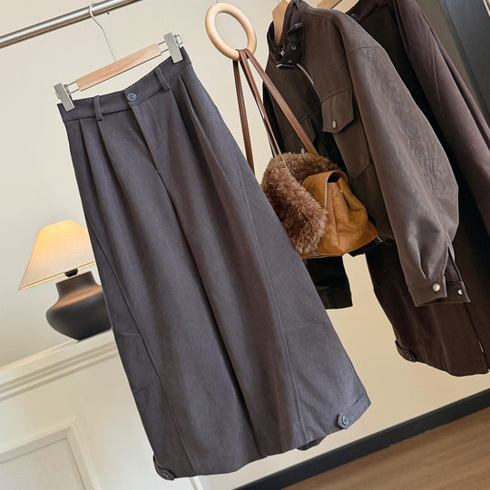Damen-Cordhose, hoch geschnitten, 7/8-Länge, weiter Schnitt