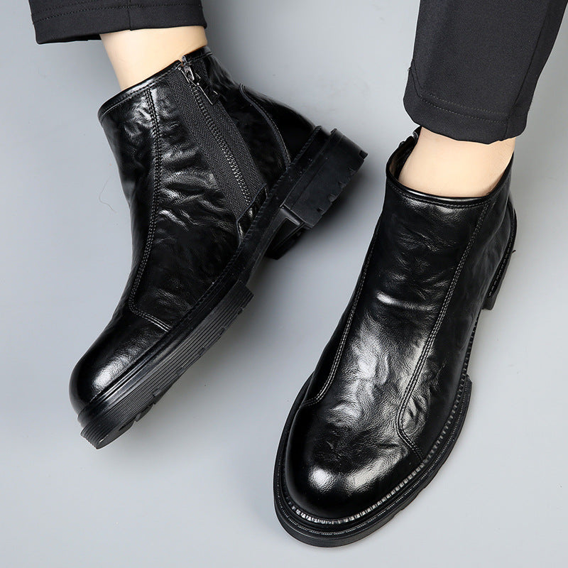 Robuste Herren-Lederstiefel im Vintage-Stil