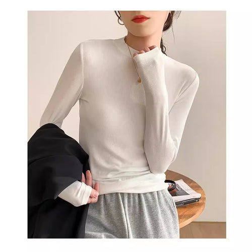Damen-Strickshirt mit Stehkragen