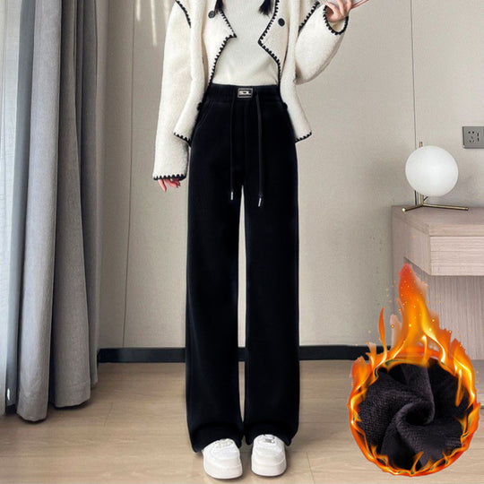 Gefütterte Cord-Weithose für Damen, extra warm