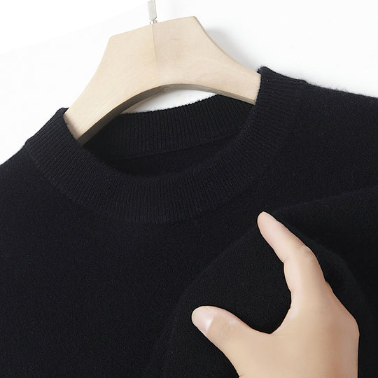 Herren-Kaschmirpullover, einfarbig, wärmend