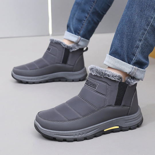 Gefütterte Herren-Winterstiefel, mittelhoher Schaft