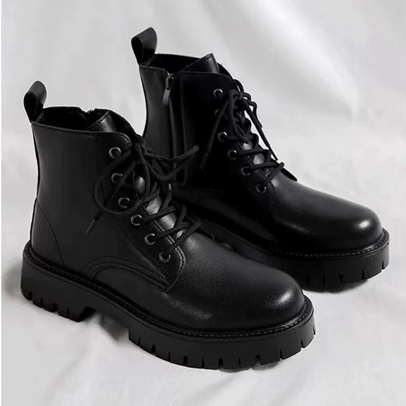 Herren-Stiefeletten mit seitlichem Reißverschluss, High-Top