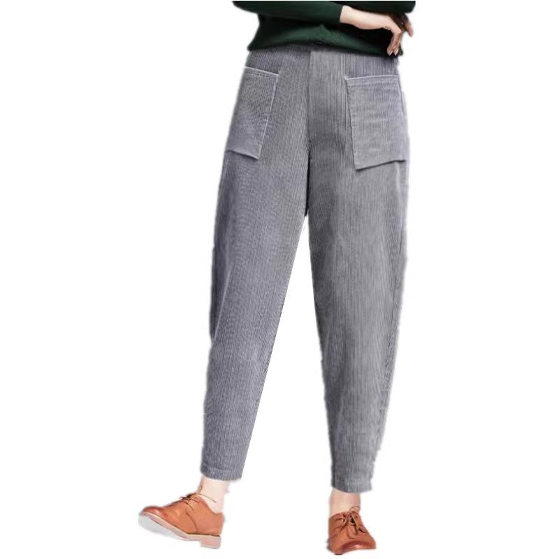 Damen-Cordhose im Harem-Stil
