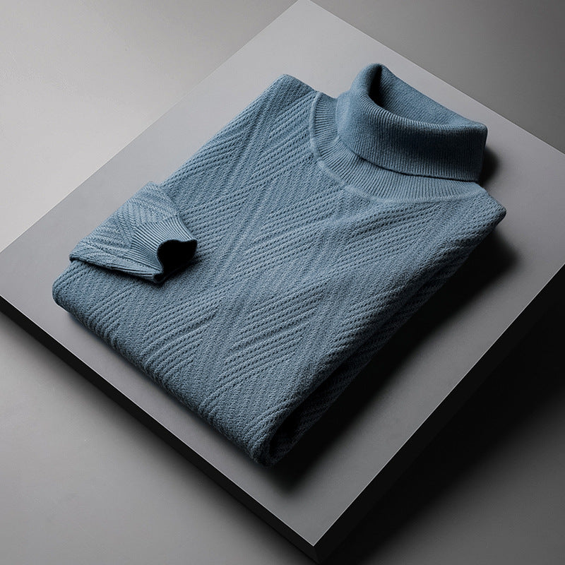 Herren-Rollkragenpullover, gefüttert, warm