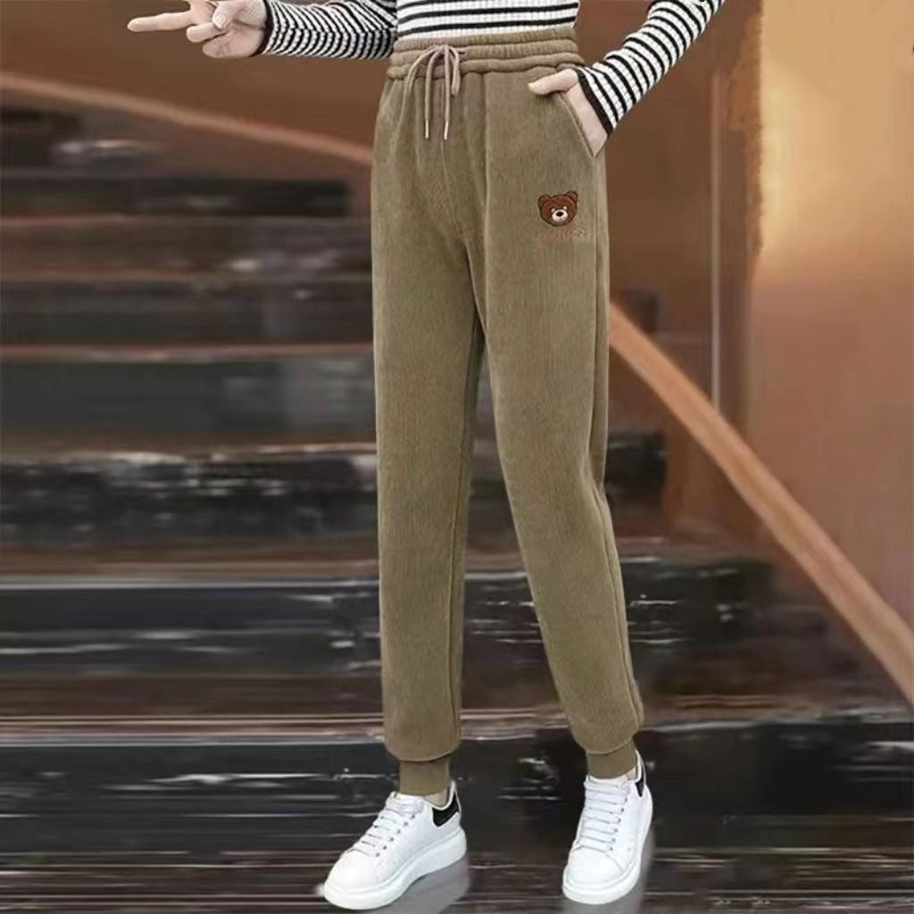 Gefütterte Cord-Freizeithose für Damen