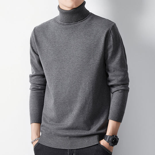 Herren-Pullover mit Rollkragen, gefüttert