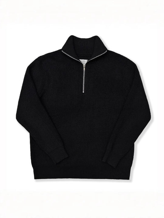 Unisex-Strickpullover mit Reißverschluss, Baumwollmischung