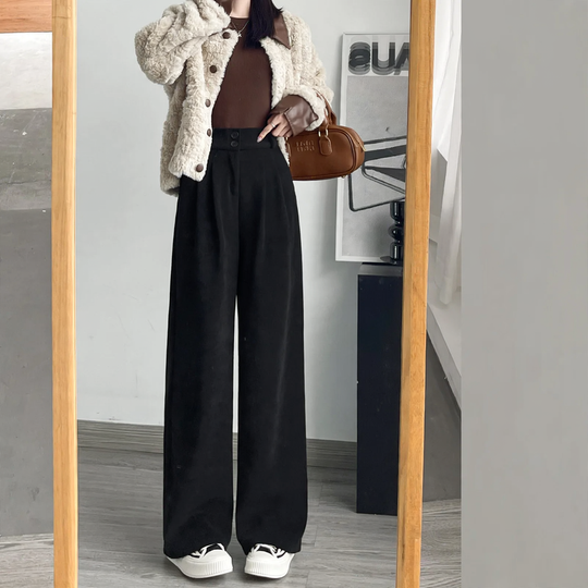 Damen-Cordhose im Business-Stil, gefüttert