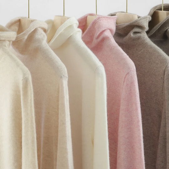 Damen-Wollpullover mit Rollkragen