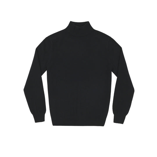Herren-Strickpullover, Stehkragen, körperbetont