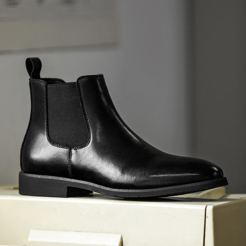 Herren-Chelsea-Stiefel, Vintage-Stil, Blockabsatz