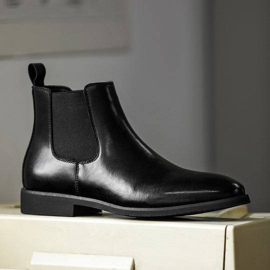 Herren-Chelsea-Stiefel, Vintage-Stil, Blockabsatz