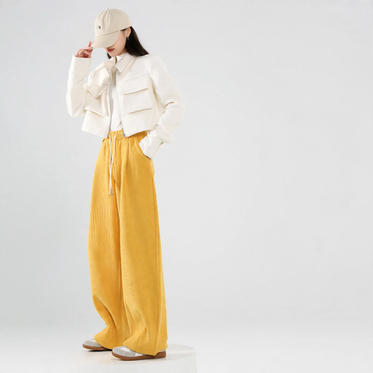 Damen-Cordhose, gefüttert, weiter Schnitt