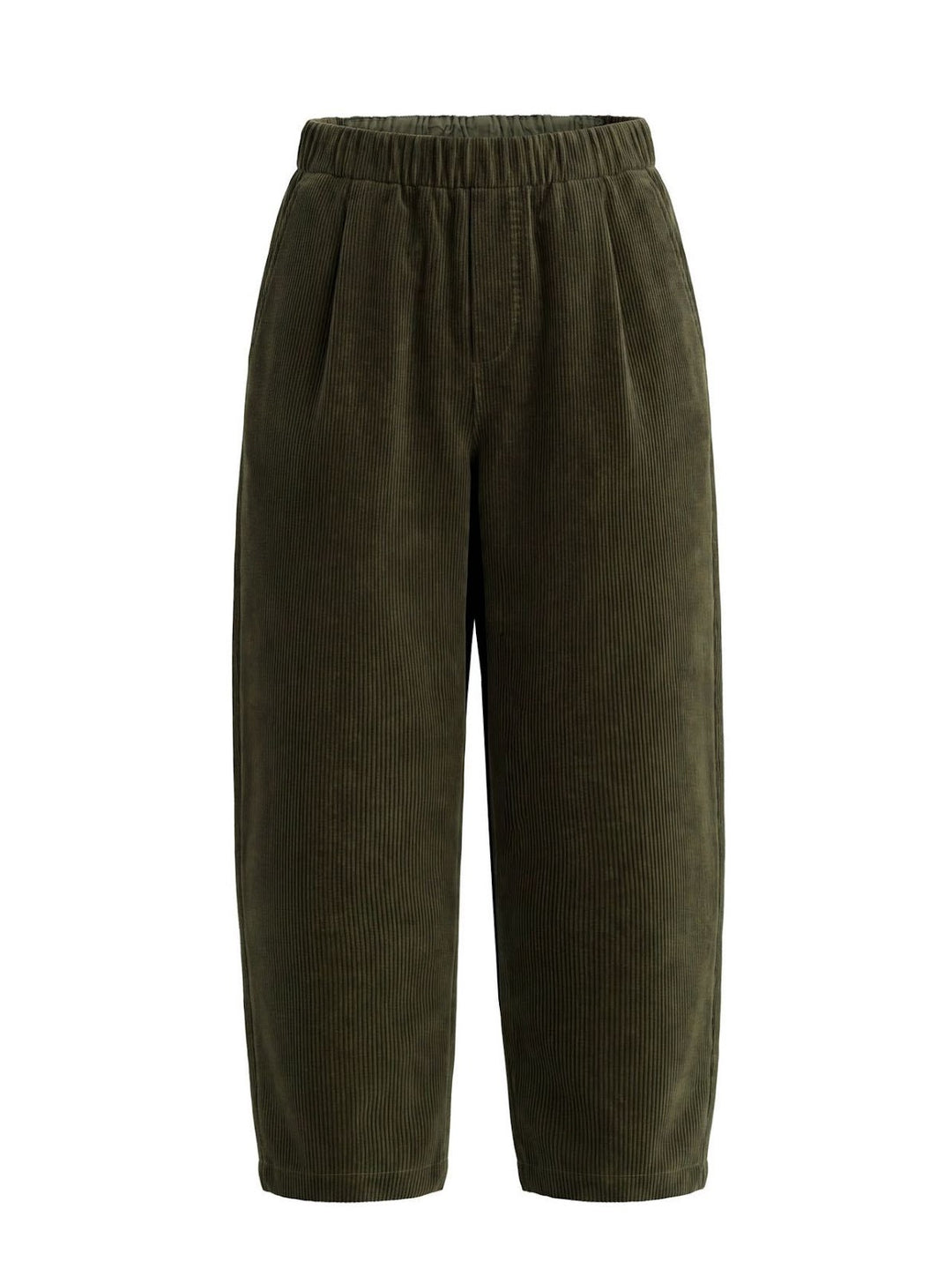 Damen-Cordhose mit elastischem Bund, konischer Schnitt