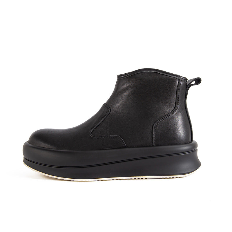Herren Chelsea-Stiefel aus Rindsleder mit Plateau-Sohle
