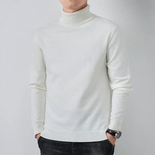 Herren-Pullover mit Rollkragen, gefüttert