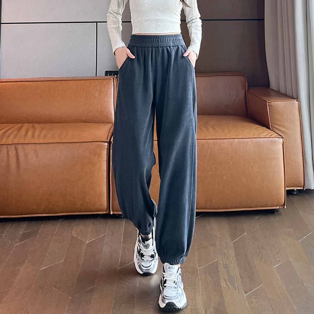 Damen-Freizeithose aus Chenille, gefüttert