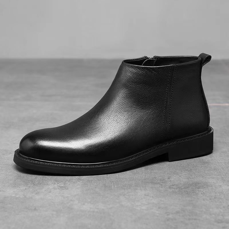 Herren Chelsea-Stiefel, europäischer Stil, rund