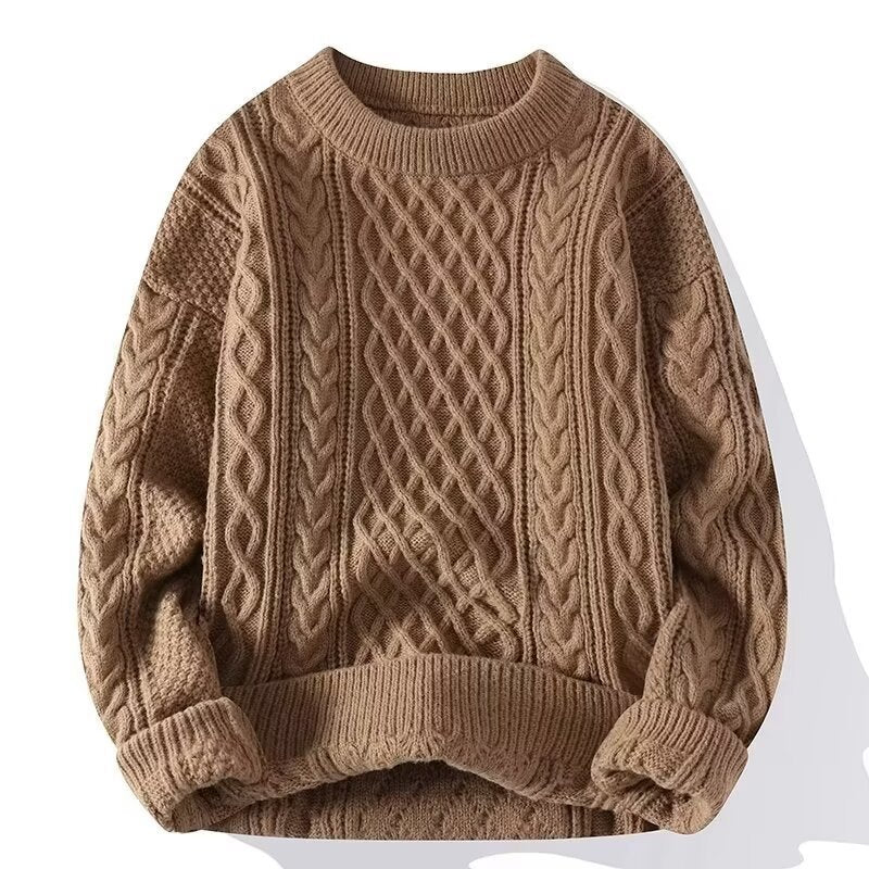 Unisex Strickpullover, gefüttert, verschiedene Kragenformen